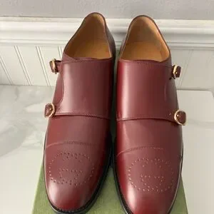 Gucci | Shoes | Gucci Burgundy Double Monk Strap Shoes  display picture 1